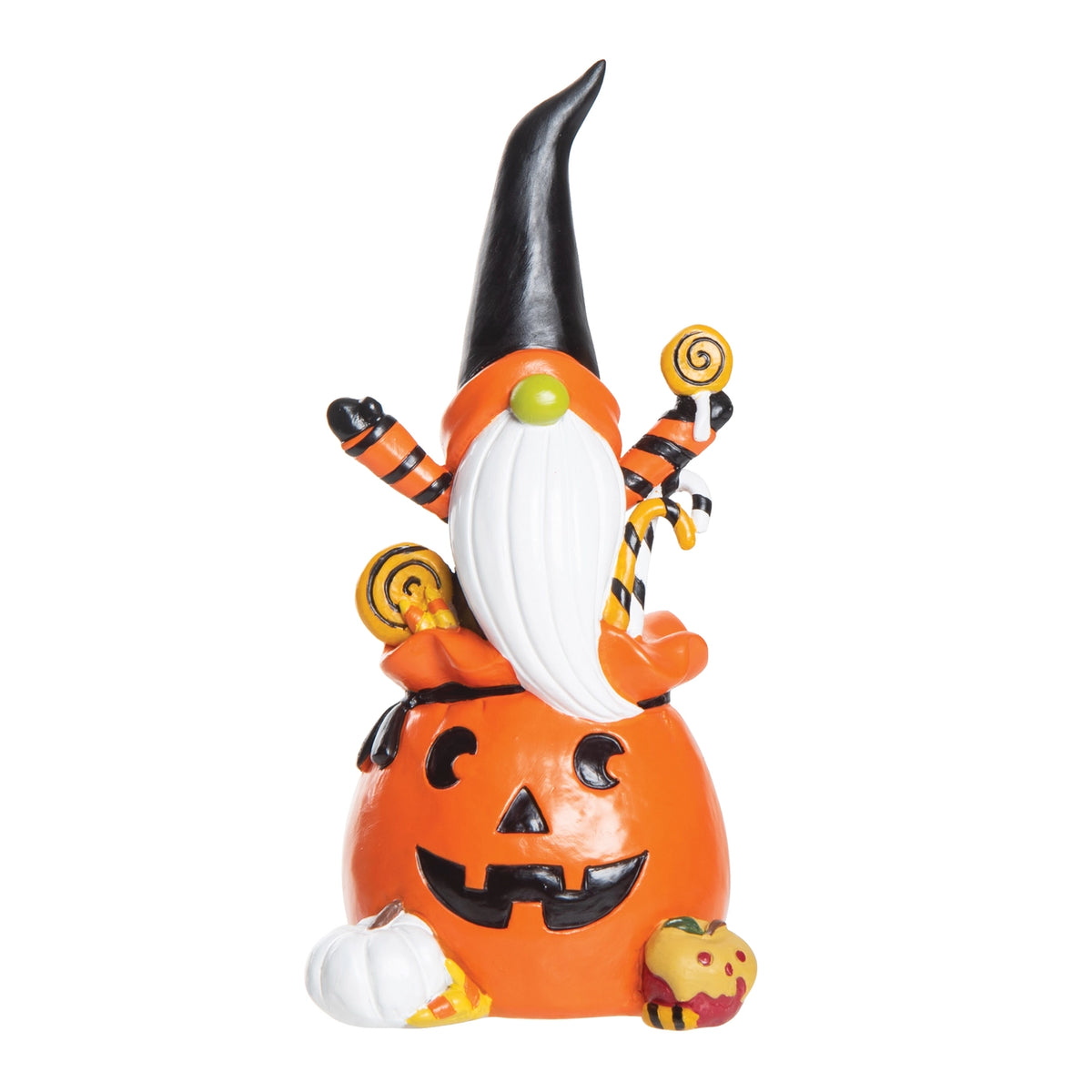 Trick or Treat Gnome Jack-O'-Lantern Figurine