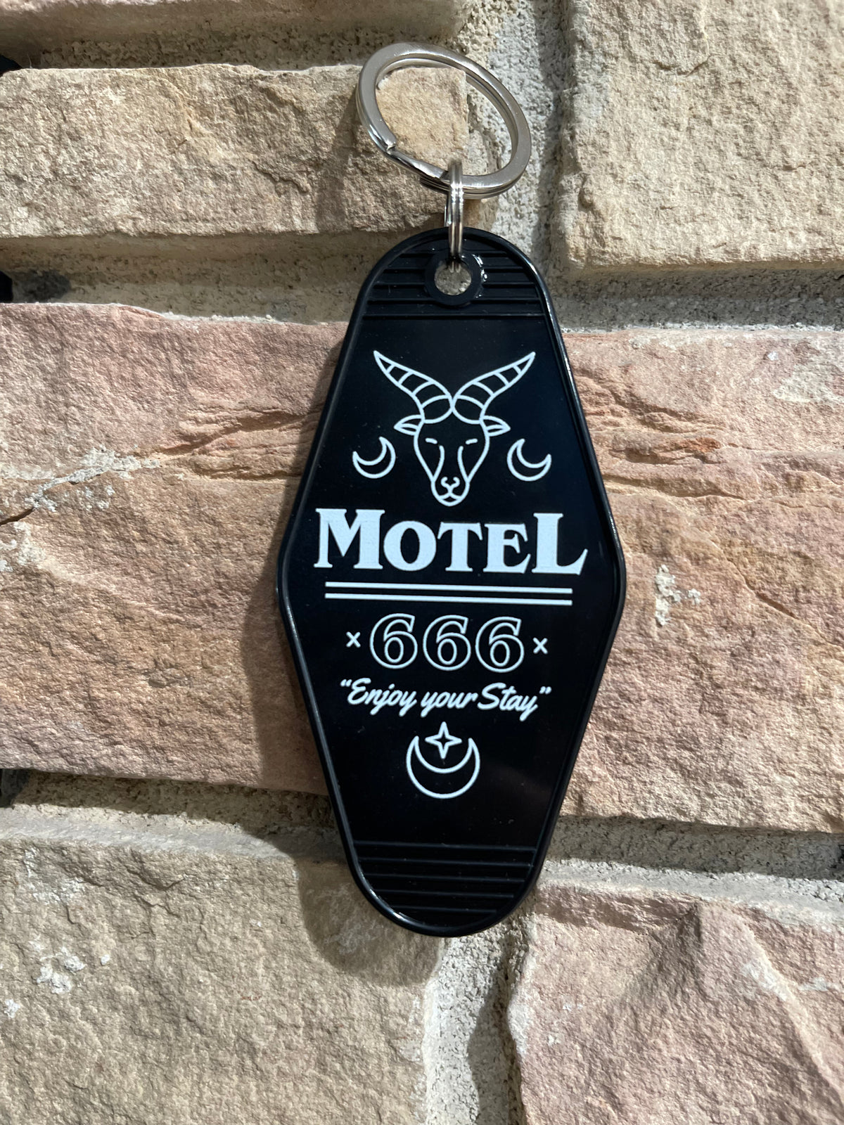 Motel 666 Keychain