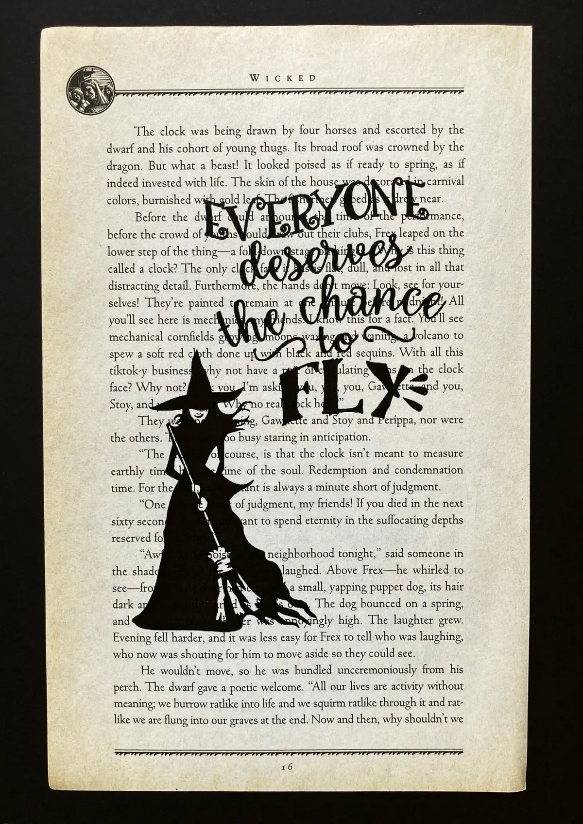 Everyone Deserves a Chance to Fly: Book Art Print