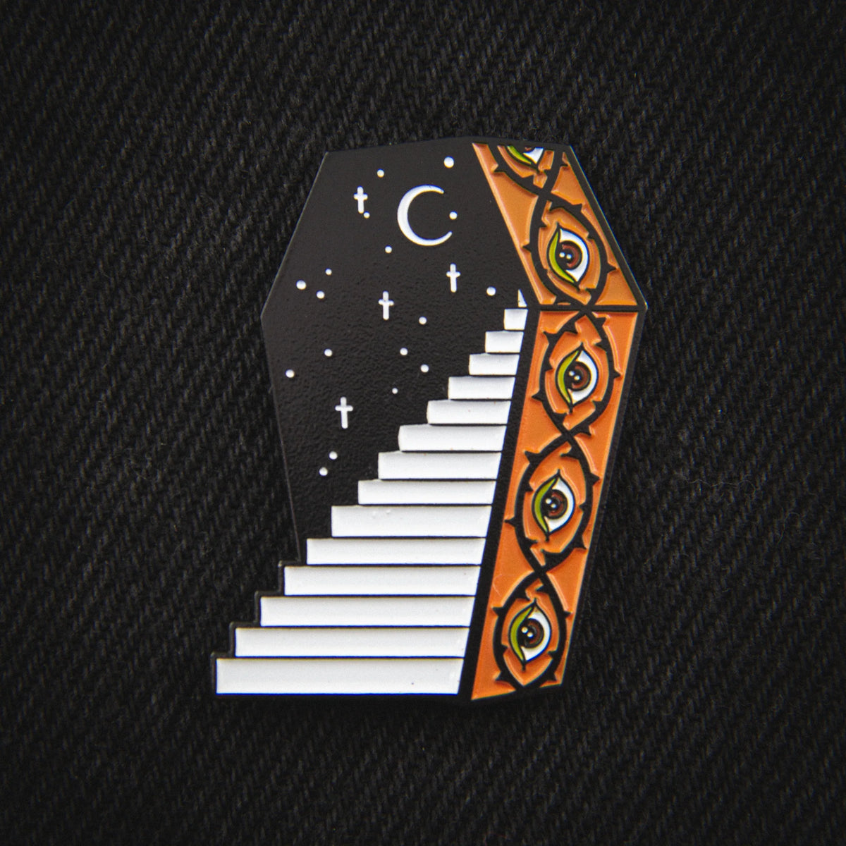 Coffin Stairway Enamel Pin