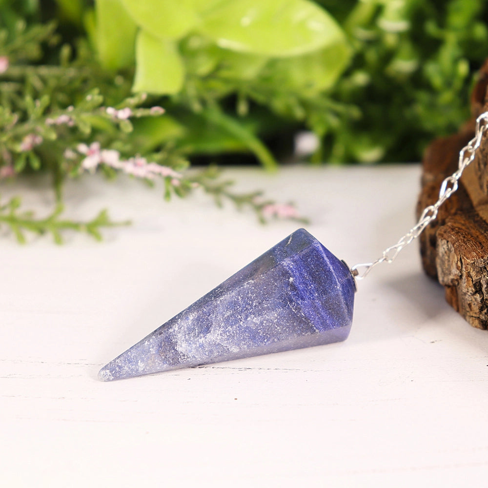 Blue Quartz Crystal Pendulum