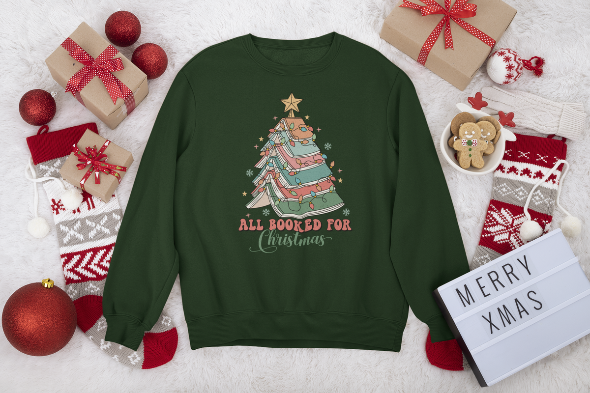All Booked For Christmas Pullover
