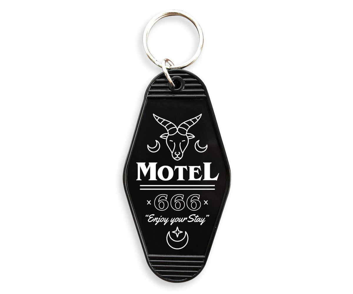 Motel 666 Keychain