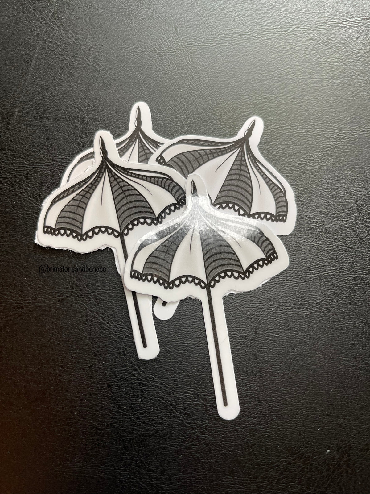 Goth Beach Umbrella Vinyl Sticker