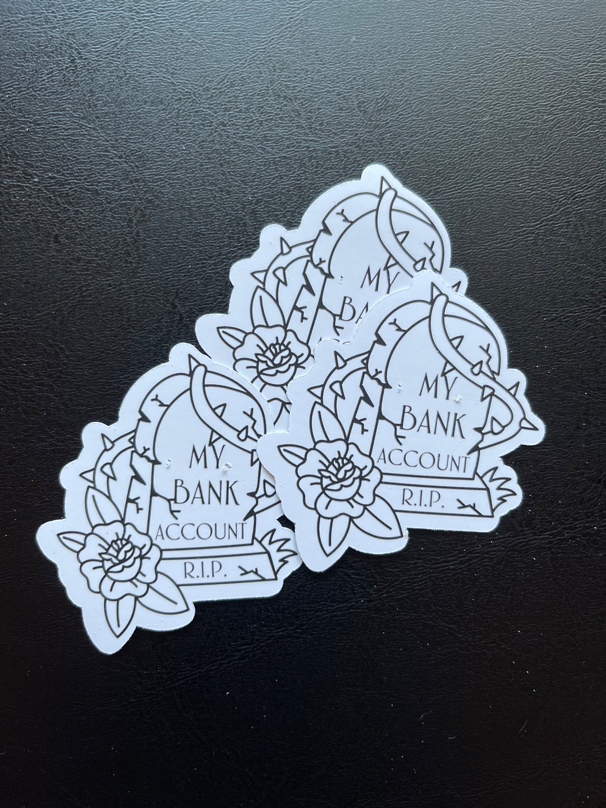 R.I.P My Bank Account Vinyl Sticker