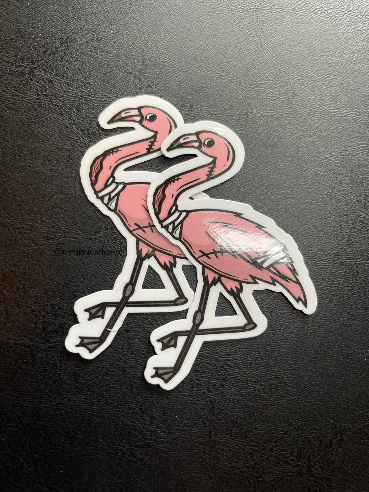 Undead Flamingo Vinyl Sticker